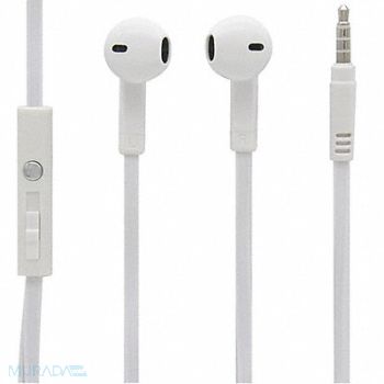 MOBILESPEC Wired Earbuds Stereo Plastic White, 55FA67