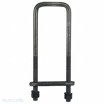 BUYERS PRODUCTS Square Bend U-Bolt Kit Steel 18 L, 55MX34