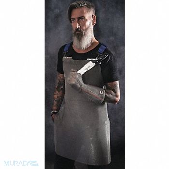 NIROFLEX USA Apron 34 L 25 W Silver Color Universal, 55NN76