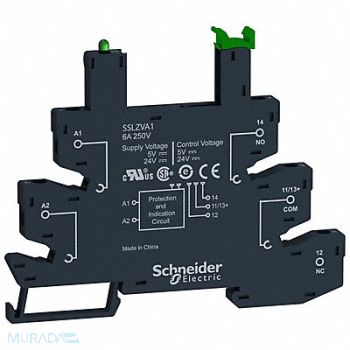 SCHNEIDER Slim Interface Relay Socket 6 A 5 Pins, 55WN35