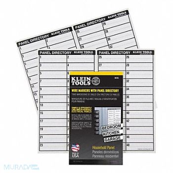 KLEIN TOOLS Wire Markers with Panel Directory, 806Z65