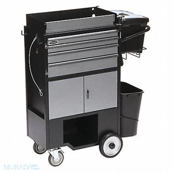 FLEXCART Black Light Duty Tool Utility Cart, 56GE41