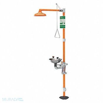 GUARDIAN EQUIPMENT Shower with Eye Wash Galvanized Pipe, 56HV39