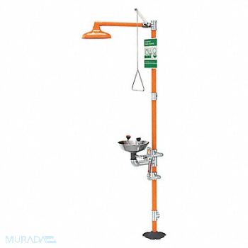 GUARDIAN EQUIPMENT Shower with Eye Wash Galvanized Pipe, 56HV40