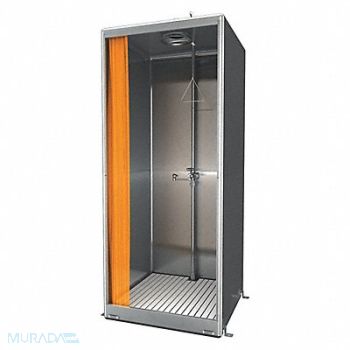 GUARDIAN EQUIPMENT Shower with Eye Wash SS Pipe, 56HV42