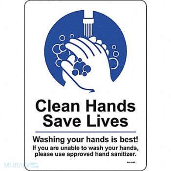 STRANCO INC Hygiene Sign 14 H 10 W Rectangle, 56ME33