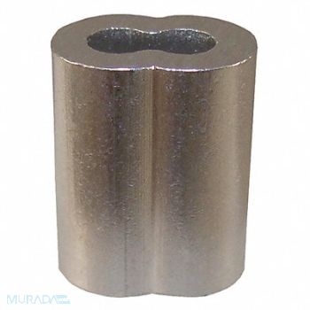 LOCOLOC Aluminum Sleeve Fit 1/4 Cable PK50, 58MY30