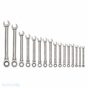 WILLIAMS Combo Ratchet Wrench Set 1/4-1-1/4 16pc, 58XD04