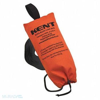 KENT SAFETY Ring Buoy Line Bag With 100ft. Rope, 59MF08
