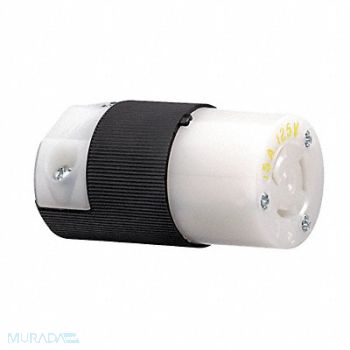 HUBBELL Connector 125VAC 15A L5-15R 2P 3W 1PH, 5A074