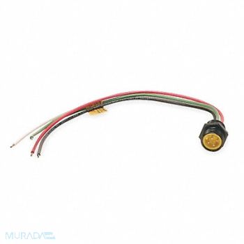 BRAD HARRISON External Thread Receptacle 4 Male 16 AWG, 5AA58