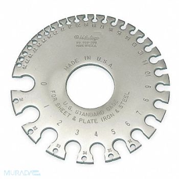 MITUTOYO Sheet Metal Thick Gauge Out Dia 3.325, 5C736