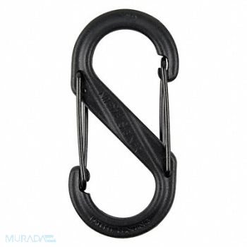NITE IZE Carabiner Clip 2 in Plastic Black, 5GAK7