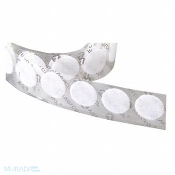 VELCRO BRAND Reclosable Loop 5/8 Dia White PK1200, 5GTU2