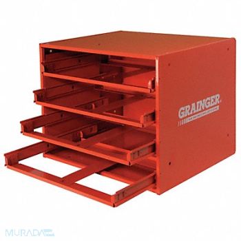 DURHAM MFG SldngDrwrCabFrame Red Glide Steel 4Bx, 5JEM6