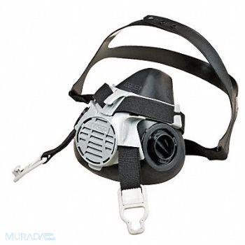 MSA Half Mask Respirator Silicone Black, 5JGE7