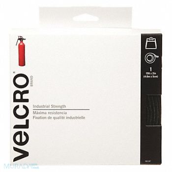 VELCRO BRAND Recloseable Fastener 2 x15 ft Black, 5JLE1
