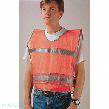 ABILITY ONE Hi Vis Vest Universal Orange, 5MN46