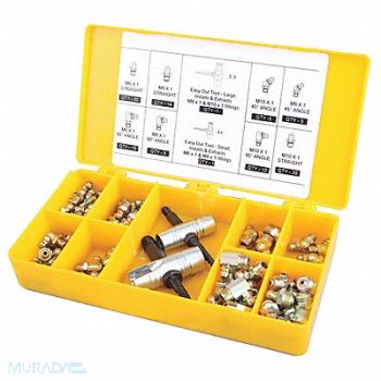 WESTWARD Grease Fitting and Install Kit Metric, 5NUF3