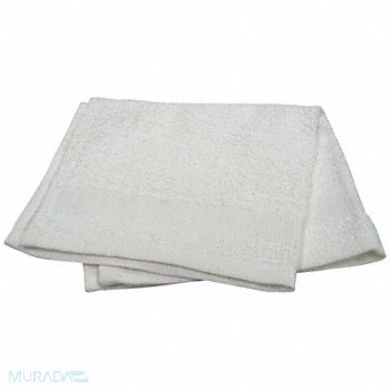 R R TEXTILE Wash Cloth 12 Lx12 W White PK12, 5NWT0