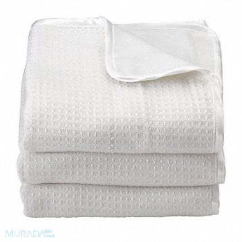FOUNDATIONS Baby Blanket 32x40 in White PK6, 5NXN0