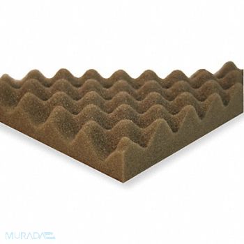 SOUND SEAL Acoustic Foam Convoluted Gray 3in PK4, 5T494