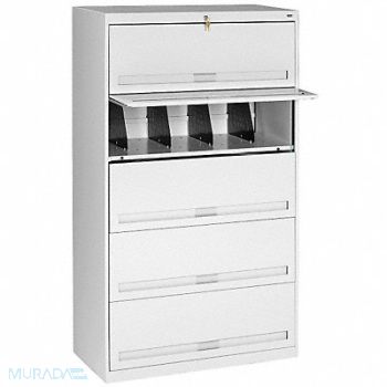 TENNSCO Cabinet 36 x 63-1/2 x 17 In Light Gray, 5UEZ4