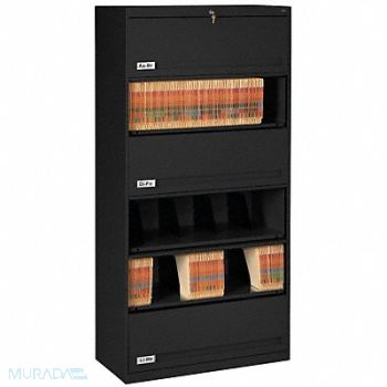 TENNSCO Cabinet 36 x 75-1/4 x 17 In Black, 5UEZ9