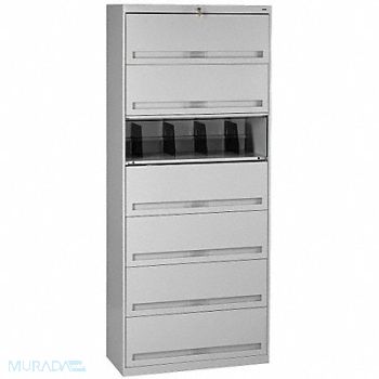TENNSCO Cabinet 36 x 87 x 17 In Light Gray, 5UFA0