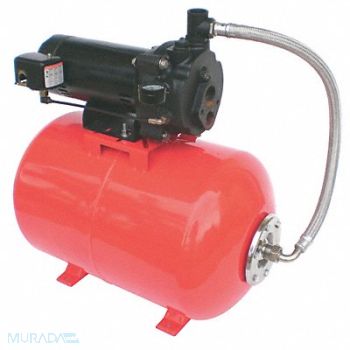 DAYTON Well Jet Pump System 1 HP 17.0 gal tank, 5UXL3
