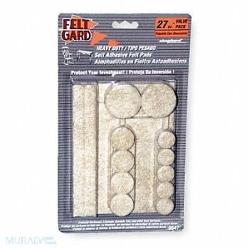 GRAINGER APPROVED Felt Pads Self-Stick Adhesive Multiple, 5VR38