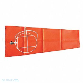 GRAINGER APPROVED Portable Windsock Orange 13, 5YGF1
