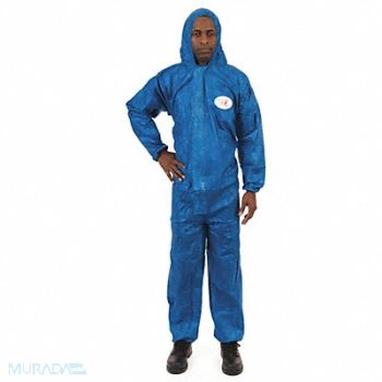 VIROGUARD Hooded Coverall Elastic Blue 5XL PK25, 5YLZ5