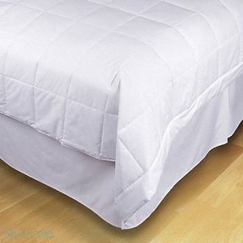 ECOPURE Filled Blanket Quilted White PK2, 5ZXJ2
