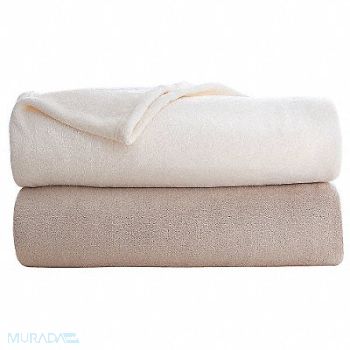 MARTEX D9497 Fleece Blanket King 108x90 in Khaki PK4, 5ZXY3