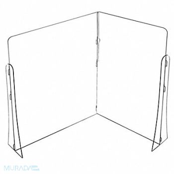 USA SEALING L-Shape Classroom Plastic Divider, 60JL10