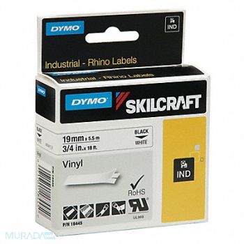 SKILCRAFT Cassette Vinyl Label Tape 3/4 x 18 ft., 60KR95