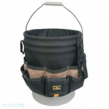 CLC Bucket Tool Organizer Polyester Black, 60UJ64
