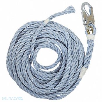 FALLTECH Vertical Lifeline Blue Steel Hardware, 60XH11