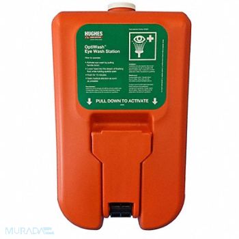 HUGHES SAFETY Eyewash Station Portable Orange PK20, 61HZ57