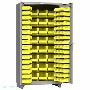 STRONG HOLD Bin Cab 75 x36 x24 DstGry 126YlwBns, 61KG33