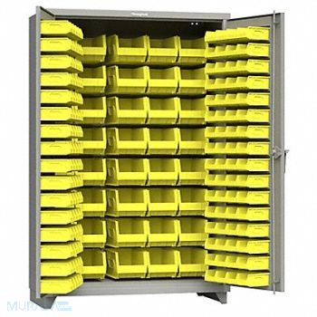 STRONG HOLD Bin Cab 75 x48 x24 DstGry 126YlwBns, 61KG34