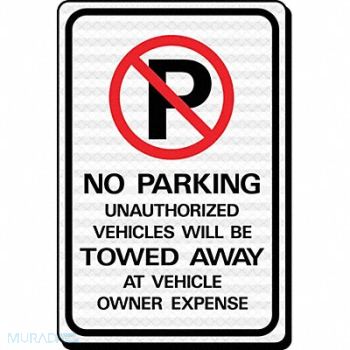 HY-KO PRODUCTS Sign No Park Unauthorized Vehicle Tow HD, 63LJ15