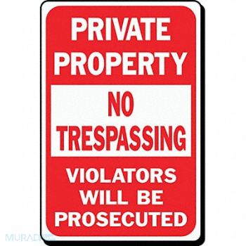 HY-KO PRODUCTS Sign Private Property No Trespassing HD, 63LJ16