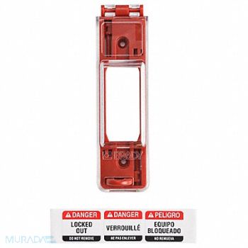 BRADY Wall Switch Lockout Red 9/32 in Dia., 15Y516