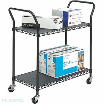 SAFCO Wire Utility Cart with 2 Shelves Rated, 65KT47