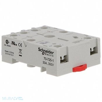 SCHNEIDER Relay Scket Finger Safe Square 6 Pin 30A, 6AGT8