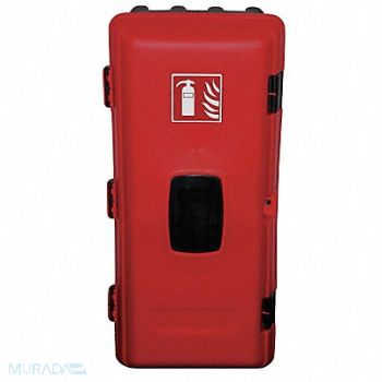 JONESCO Fire Ext Cabinet Black Red Polyethylene, 6ATL6