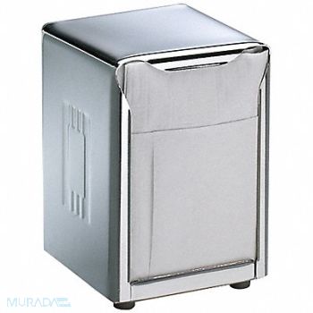 GRAINGER APPROVED Napkin Dispenser 4 in D 5 1/2 in H SLVR, 6CAE2