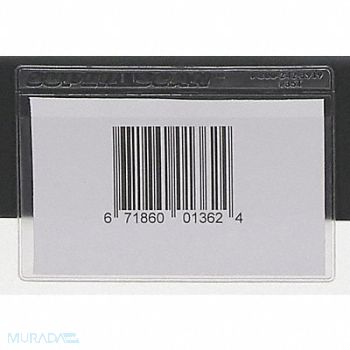 SUPERSCAN Label Holder Clear Matte Slide-In PK50, 6CDJ4
